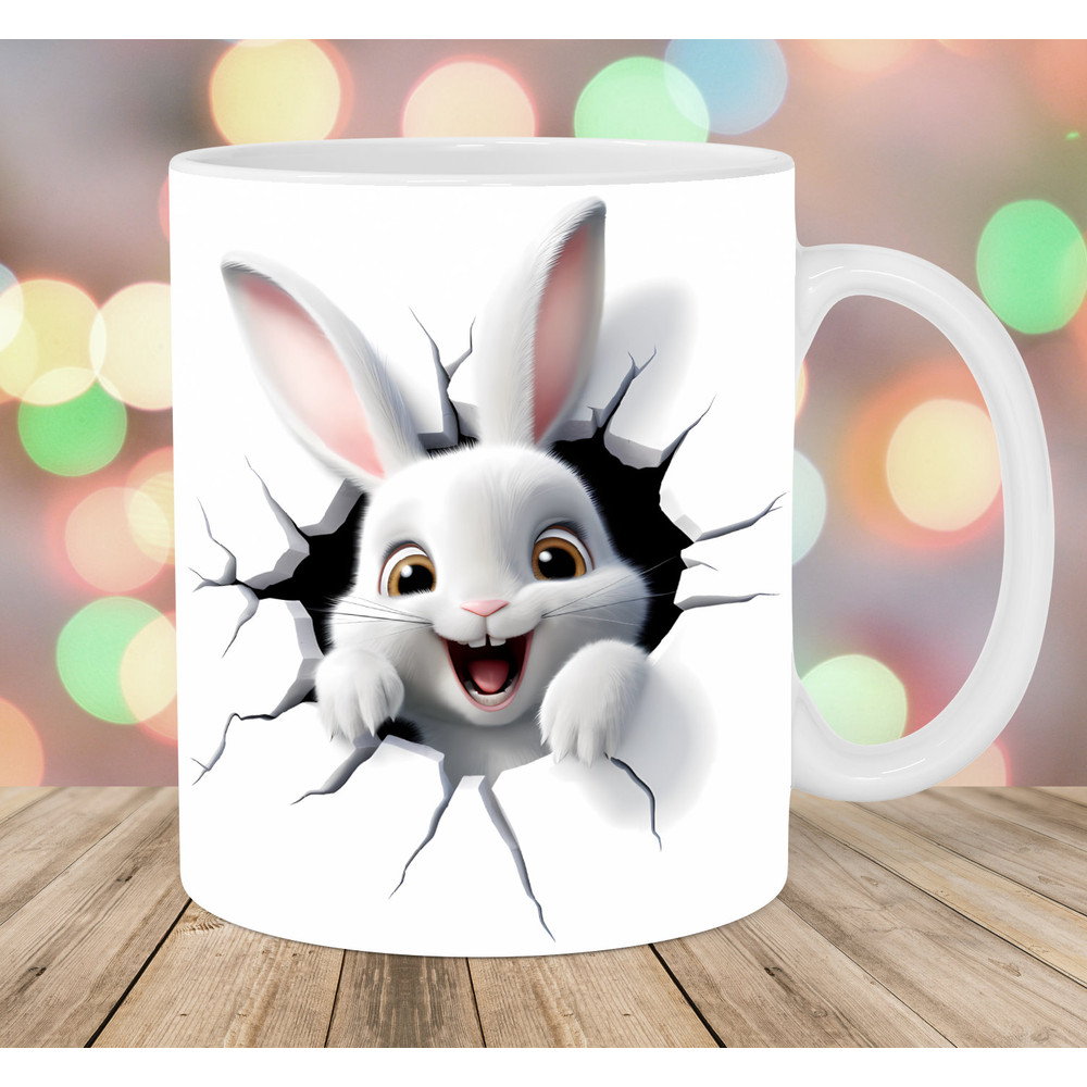 3D Rabbit Hole In A Wall Mug Wrap, 11oz And 15oz Mug Template, Mug Sublimation Design, Mug Wrap Template, Instant Digital Download PNG.jpg