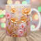 3D Rose Gold Flowers Painting Mug Wrap, 11oz And 15oz Mug Template, Mug Sublimation Design, Mug Wrap Template, Instant Digital Download PNG.jpg