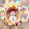 3D Snowman Mug Wrap, 11oz & 15oz Mug Template, Hole In A Wall Mug Sublimation Design, Pink Yellow Mug Template, Instant Digital Download PNG.jpg