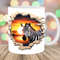 3D Zebra Mug Wrap, 11oz & 15oz Mug Template, Sunset Mug Sublimation Design, Hole In A Wall Mug Wrap Template, Instant Digital Download PNG.jpg