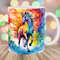 Alcohol Ink Colorful Horse Mug Wrap, 11oz And 15oz Mug Template, Mug Sublimation Design, Mug Wrap Template, Instant Digital Download PNG.jpg