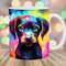 Colorful Neon Puppy Mug Wrap, 11oz And 15oz Mug Template, Mug Sublimation Design, Mug Wrap Template, Instant Digital Download PNG.jpg