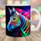 Colorful Neon Zebra Mug Wrap, 11oz And 15oz Mug Template, Mug Sublimation Design, Mug Wrap Template, Instant Digital Download PNG.jpg