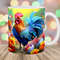 Colorful Rooster Mug Wrap, 11oz & 15oz Mug Template, Mug Sublimation Design, Mug Wrap Template, Instant Digital Download PNG.jpg