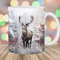 Deer Mug Wrap, 11oz And 15oz Mug Template, Mug Sublimation Design, Snow Forest Mug Wrap Template, Instant Digital Download PNG.jpg