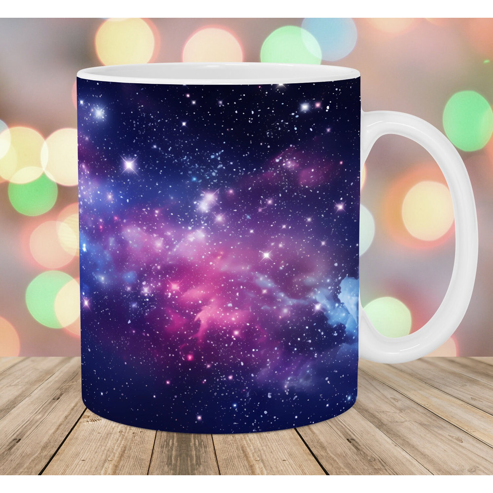 Night Sky Stars Mug Wrap, 11oz And 15oz Mug Template, Mug Sublimation Design, Mug Wrap Template, Instant Digital Download PNG.jpg