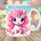 Pink Baby Unicorn Mug Wrap, 11oz And 15oz Mug Template, Mug Sublimation Design, Mug Wrap Template, Instant Digital Download PNG.jpg
