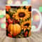 Pumpkins Sunflowers Mug Wrap, 11oz And 15oz Mug Template, Mug Sublimation Design, Mug Wrap Template, Instant Digital Download PNG.jpg