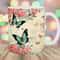 Vintage Butterflies Flowers Mug Wrap, 11oz And 15oz Mug Template, Mug Sublimation Design, Mug Wrap Template, Instant Digital Download PNG.jpg