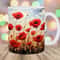 Vintage Poppy Field Mug Wrap, 11oz And 15oz Mug Template, Mug Sublimation Design, Painting Mug Wrap Template, Instant Digital Download PNG.jpg