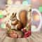 Vintage Squirrel Mug Wrap, 11oz & 15oz Mug Template, Mug Sublimation Design, Flowers Mug Wrap Template, Instant Digital Download PNG.jpg