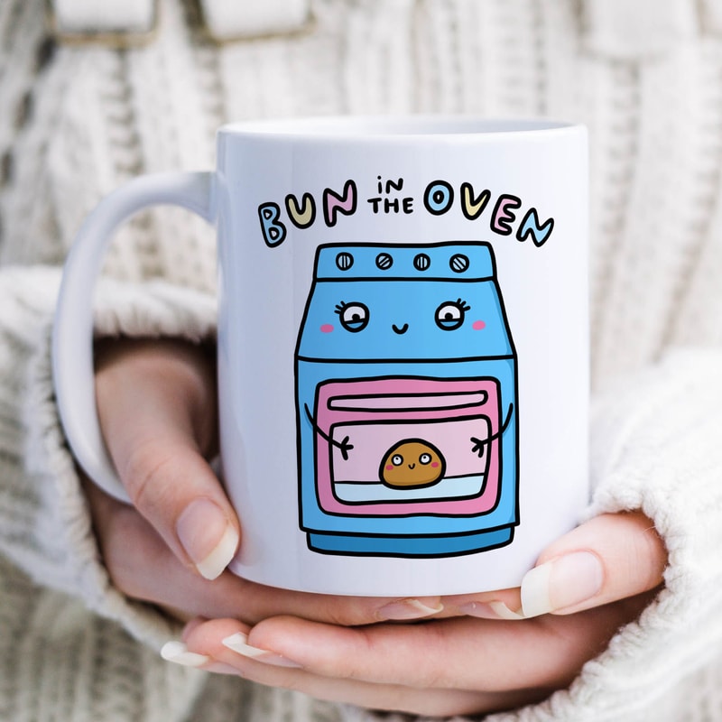 Bun In The Oven Mug - Funny Personalised Pregnancy Gift, Congratulations, Baby Shower, Maternity Leave, For New Mum.jpg