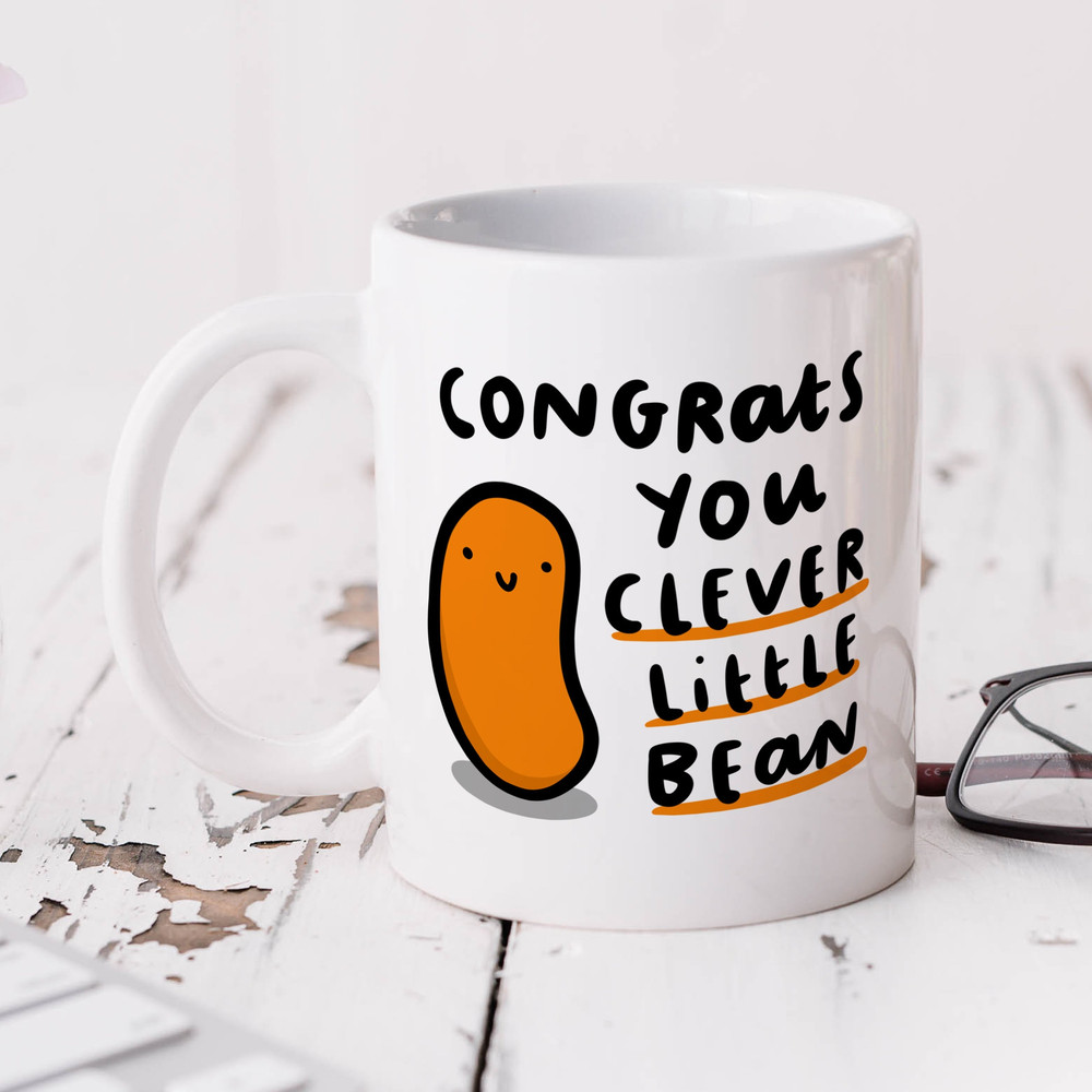 Clever Little Bean Congrats Mug - Personalised Gift, Funny Congratulations Gift, New Job, Promotion, School Exam Gift.jpg