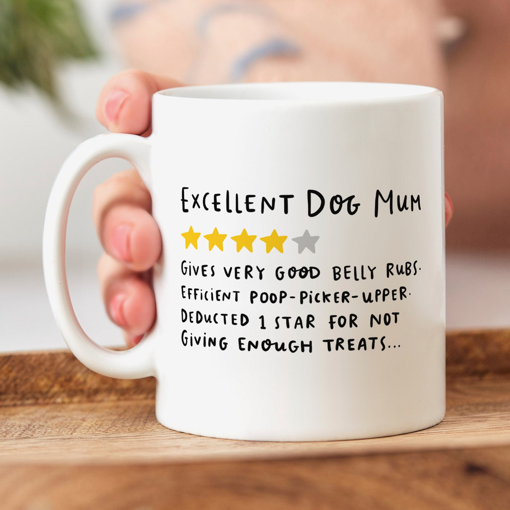 Excellent Dog Mum Mug, Personalised Gift, Funny Gift From The Dog, Birthday Gift.jpg