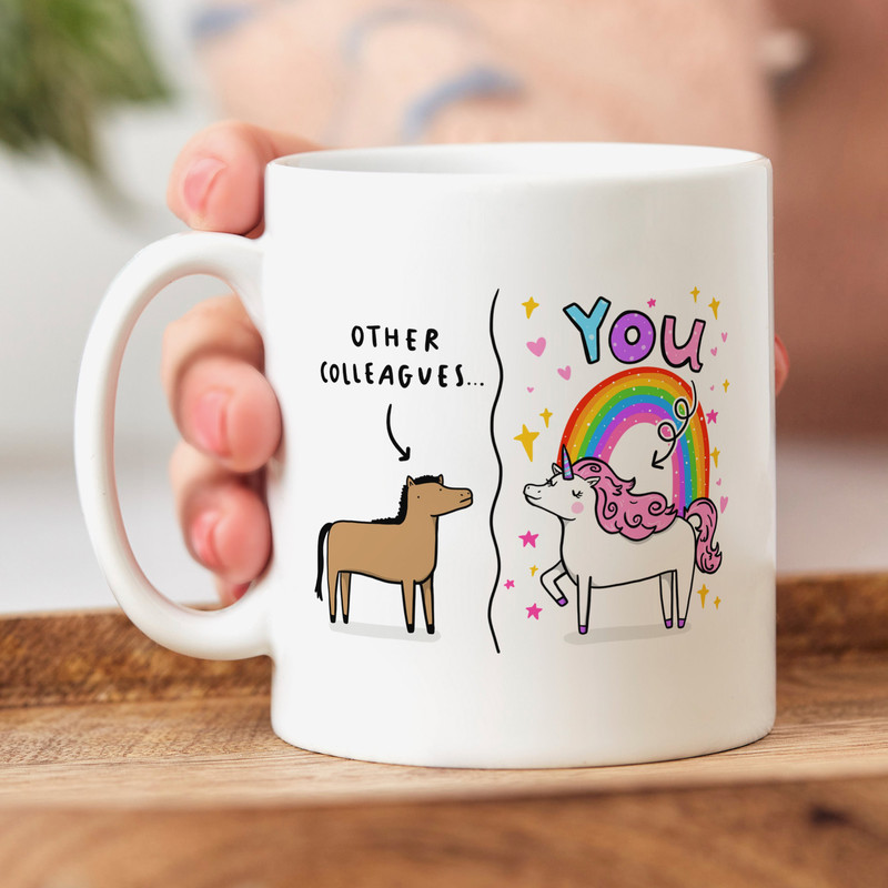 Funny Colleague Mug, Personalised Colleague Gift, Other Colleagues and You, Unicorn Mug, Work Office Gift.jpg