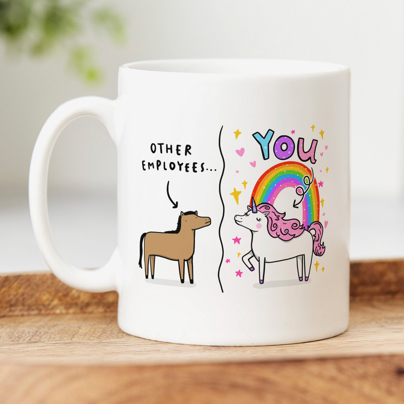 Funny Employees Mug, Personalised Employee Gift, Other Employees and You, Unicorn Mug, Work Office Gift.jpg