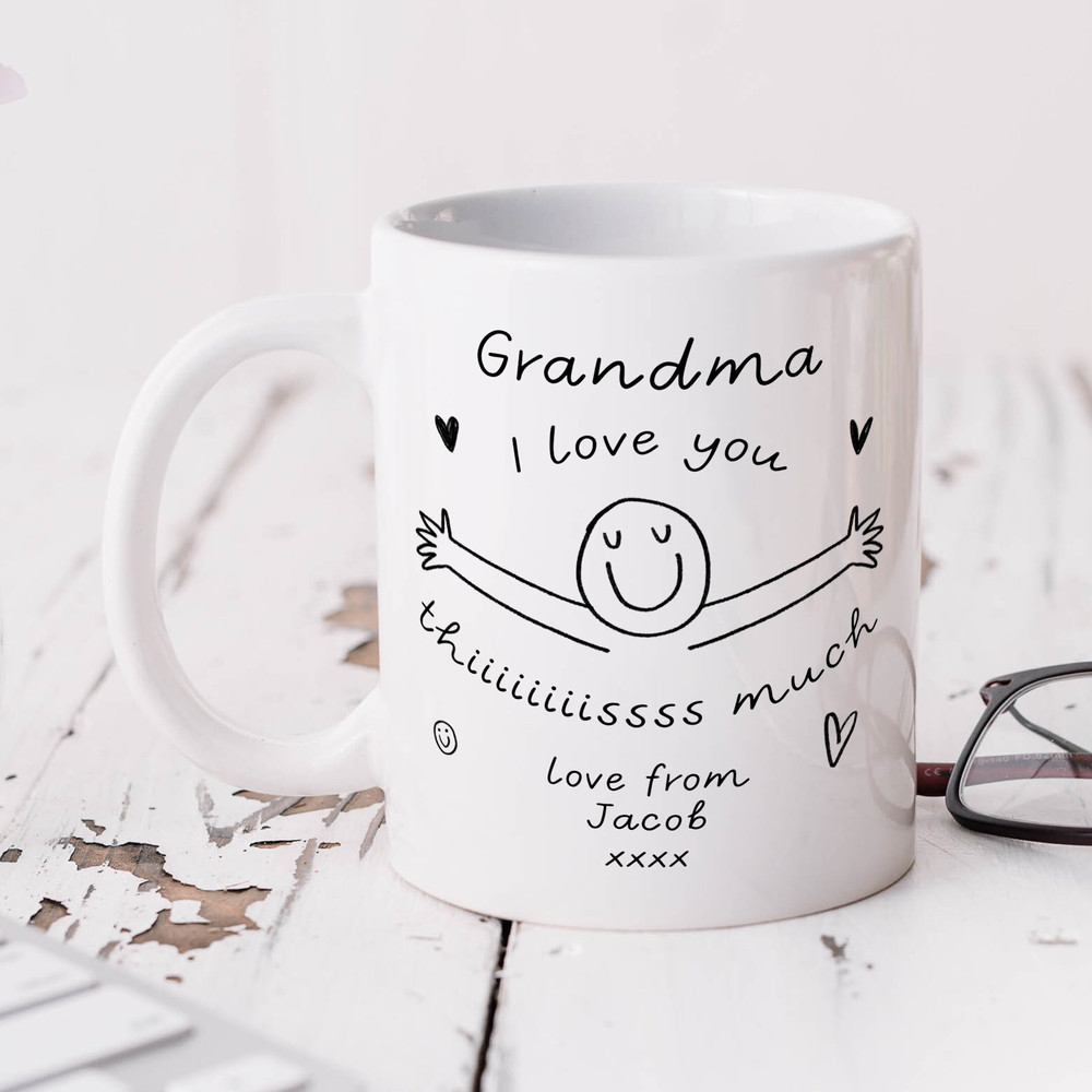 Grandma I Love You This Much Mug, We Love You - Personalised Grandma Gift, Birthday Gift, Miss You, Thank You, Best Grandma Gift.jpg