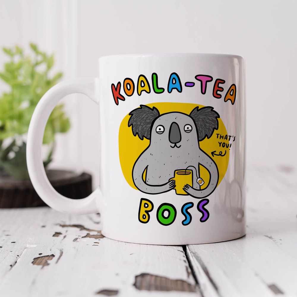 Koala Tea Boss Mug - Personalised Thank You Gift, Work Gift, Best Boss Gift, Co-Worker Mug.jpg