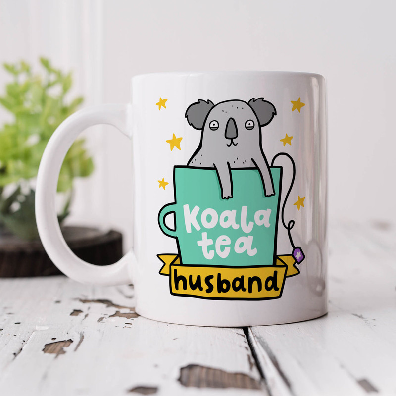 Koala Tea Husband Mug - Personalised Mug, Funny Gift, Birthday Gift, Anniversary Gift, Christmas Gift, Best Husband Gift.jpg