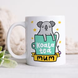 koala tea mum mug personalised mug, birthday gift, christmas gift, stocking filler, best mum gift