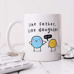 like father like daughter mug, personalised gift, birthday gift, fathers day gift, best dad gift