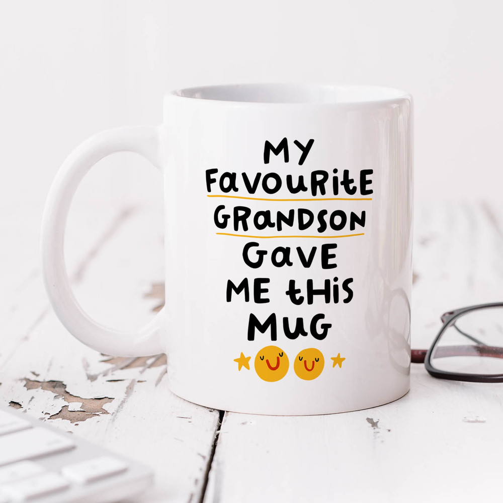 My Favourite Grandson Gave Me This Mug - Personalised Gift, Grandma, Grandad, Nan, Birthday Gift.jpg