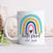 Personalised Auntie Mug, Pregnancy Announcement Mug, Rainbow, Floral, New Auntie Gift, Auntie To Be, Congrats Auntie Mug, Auntie Established.jpg