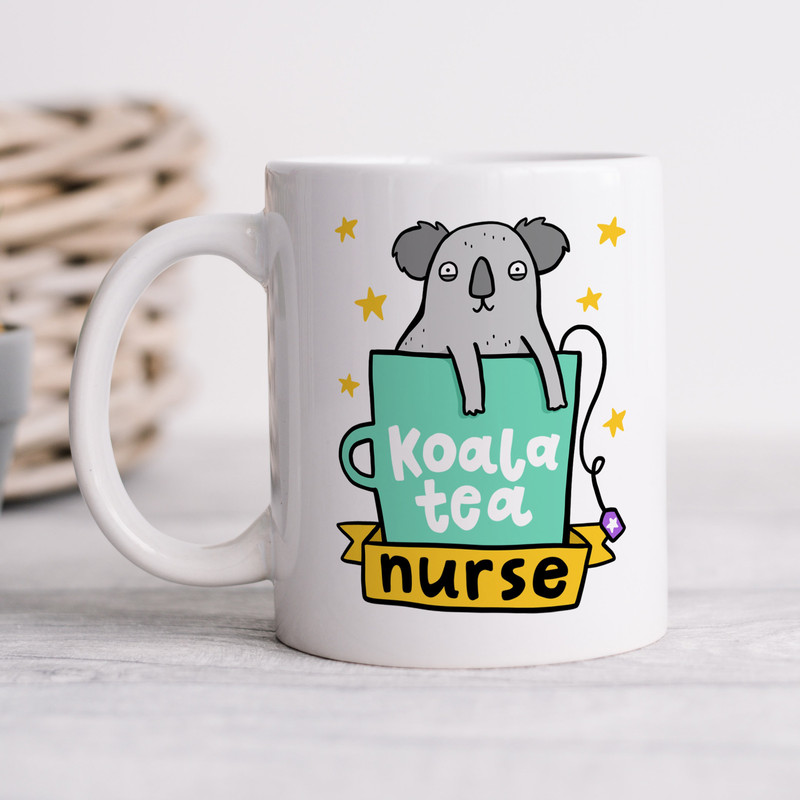 Personalised Koala Tea Nurse Mug - Funny Mug, Birthday Gift, Thank You Gift, Best Nurse Gift, Graduation Gift.jpg