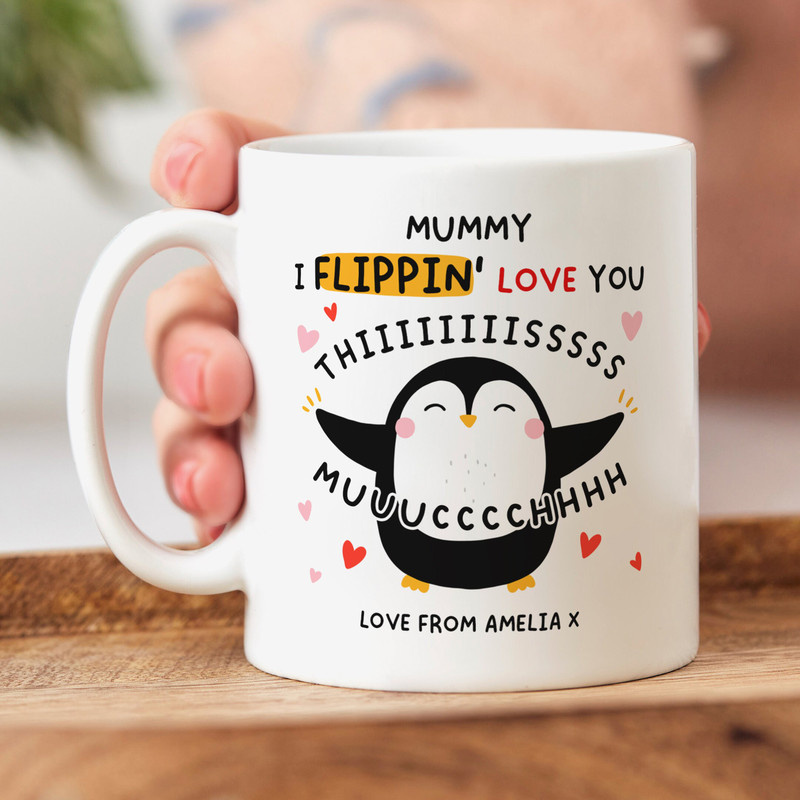 Personalised Mummy Mug - Personalised Gift, I Love You This Much, We Love You This Much, This Flippin' Much.jpg
