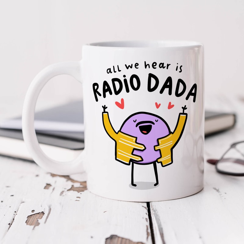 Radio Dada Mug - Personalised Gift, Funny Mug, Birthday Gift, Christmas Gift, Best Dad Mug.jpg