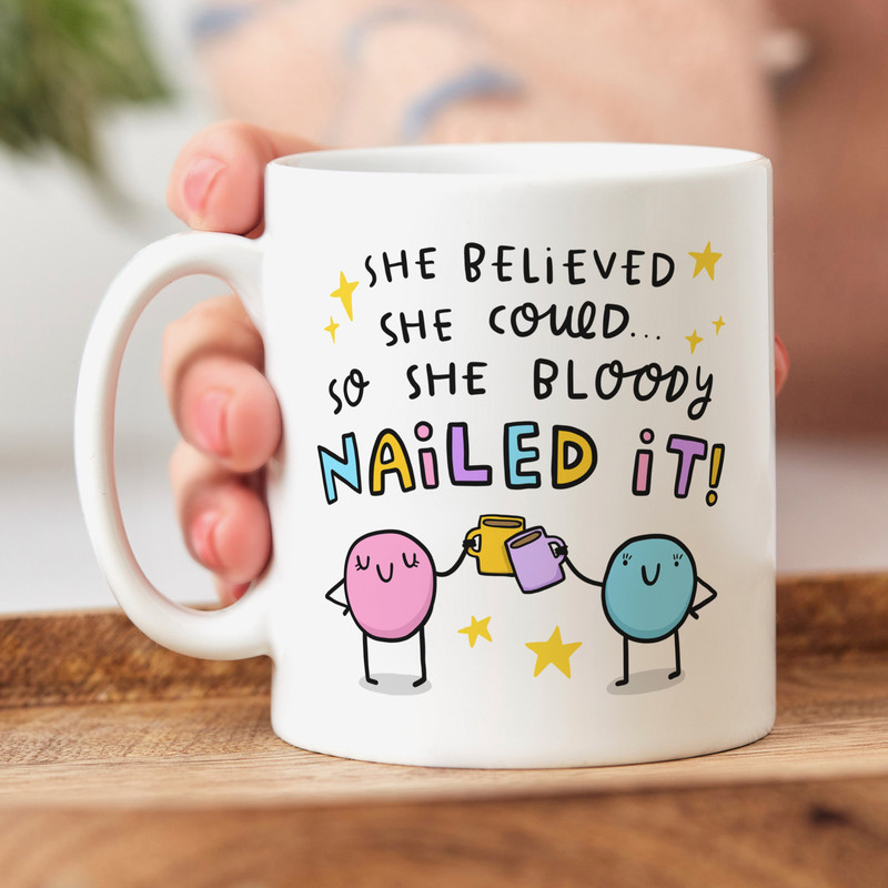 She Believed She Could Mug - Personalised Mug, Friendship Gift, New Job Gift, Congratulations Gift.jpg