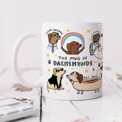 the mug of dachshunds   funny dachshund mug, sausage dog mug, dachshund lover, dog lover, birthday gift, dog mug, dachsh