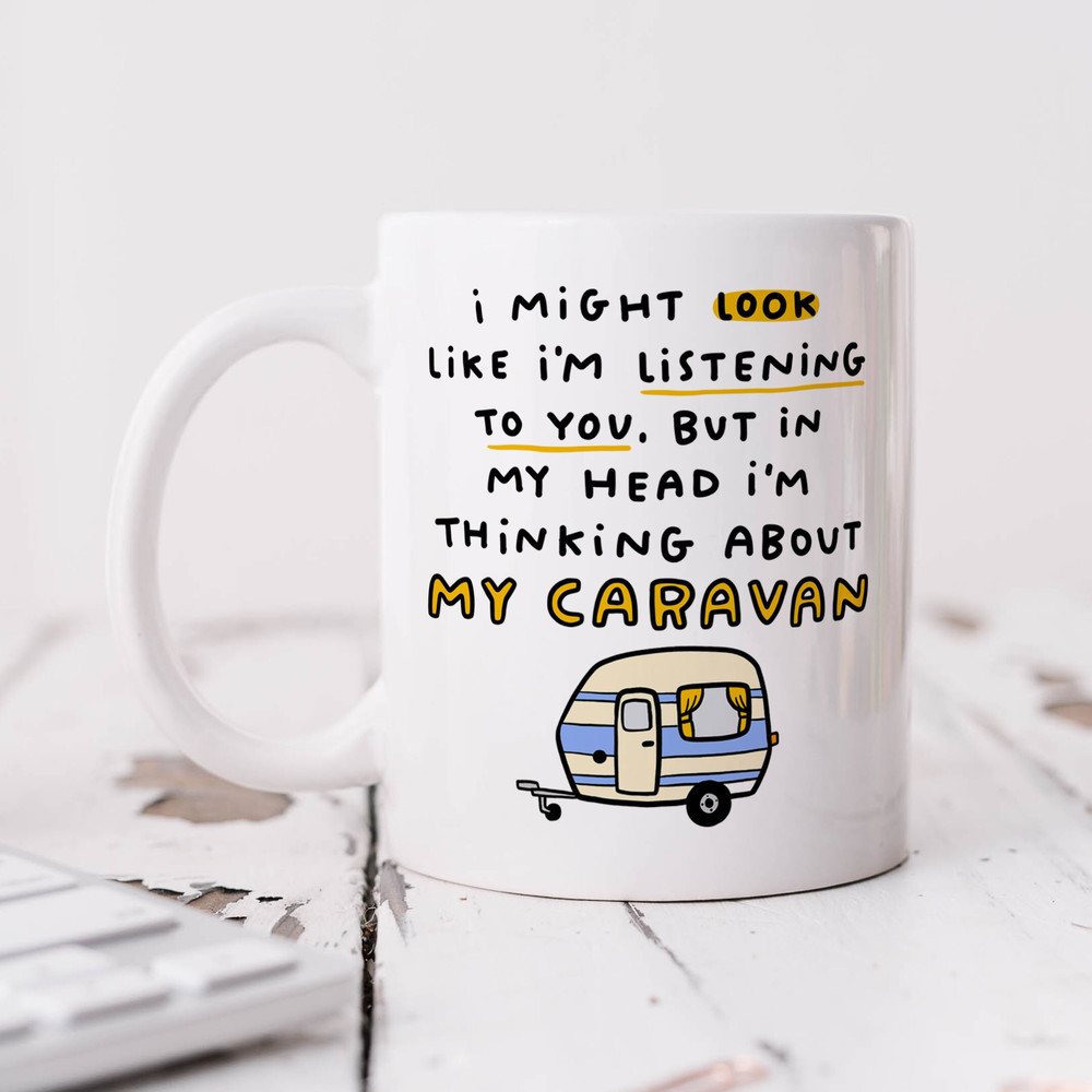 Thinking About My Caravan Mug - Personalised Gift, Birthday Gift, Funny Gift, Caravan Gift.jpg