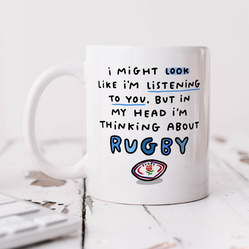 Thinking About Rugby Mug - Personalised Gift, Funny Gift, Birthday Gift, Anniversary Gift, Father's Day Gift.jpg