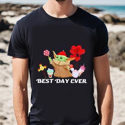 baby yoda valentine best day ever shirt
