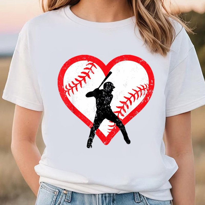 Baseball Heart Valentine’s Day Gifts Teen Boys Kids Girls T-Shirt.jpg