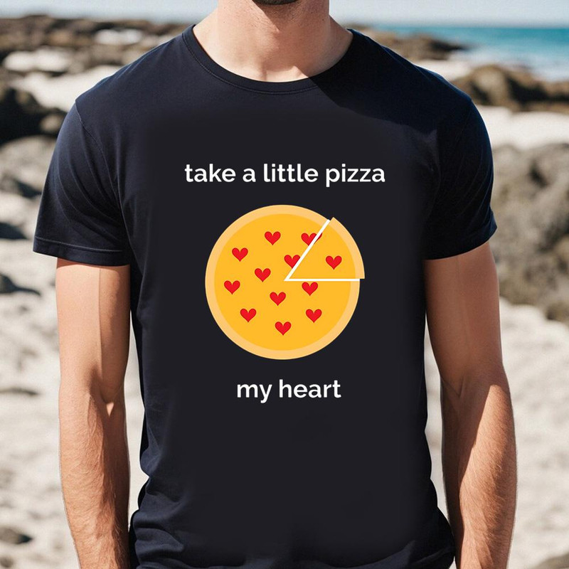 Cute And Clever Pizza My Heart Valentine’s Day Food T-Shirt.jpg