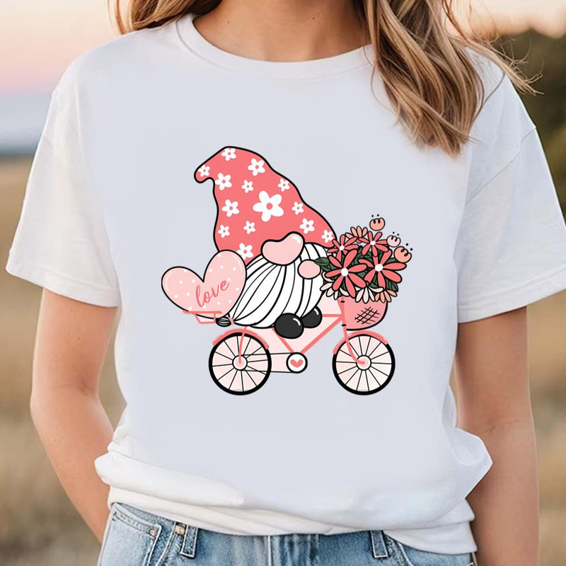 Cute Sweet Pink Gnome Valentine T-Shirt.jpg