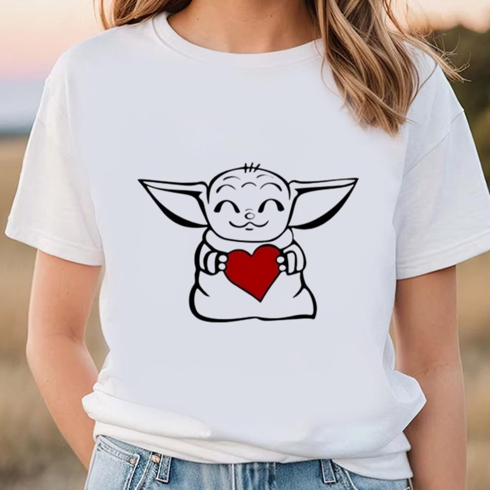 Funny Baby Yoda Hug Heart Will You Be My Valentine Shirt.jpg