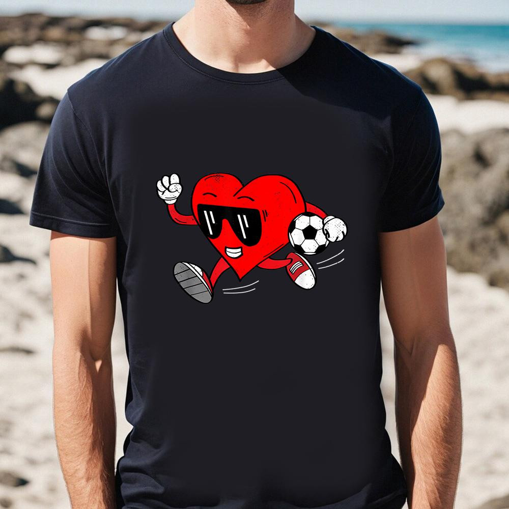 Funny Heart Soccer Football Valentine’s Day Love Sports Boys T-Shirt.jpg