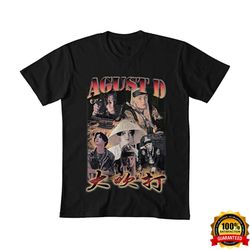 bts shirt, vintage style shirt, min suga shirt, agust d daechwita vintage bootleg classic, love suga