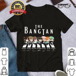 bts the bangtan abbey road signatures shirt