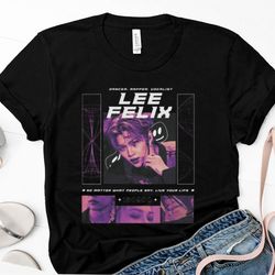 lee felix shirt stray kids lee felix kpop shirt 3racha shirt stray kids merch shirt