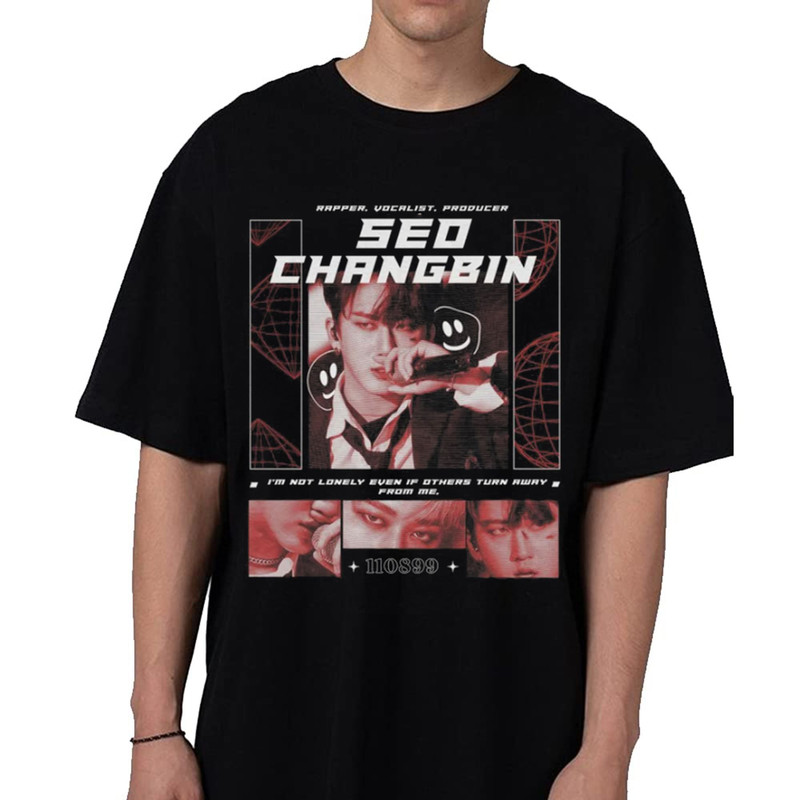STRAY KIDS CHANGBIN Black Unisex Kpop Shirt, kpop inspired clothing, kpop merch, stray kids merch.jpg