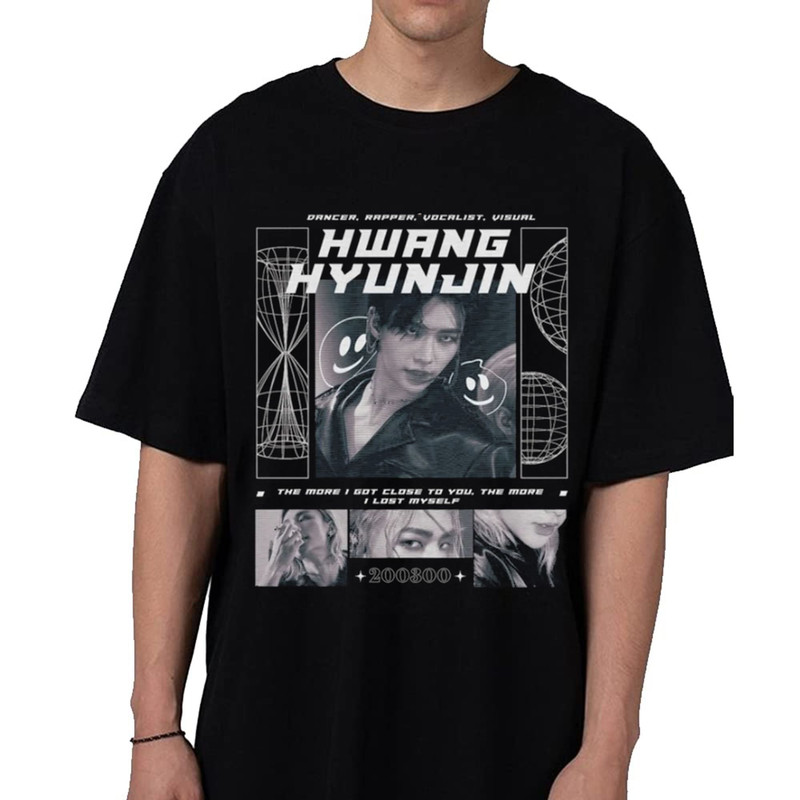 STRAY KIDS Hyunjin Black Unisex Kpop Shirt, kpop inspired clothing, kpop merch, stray kids merch.jpg