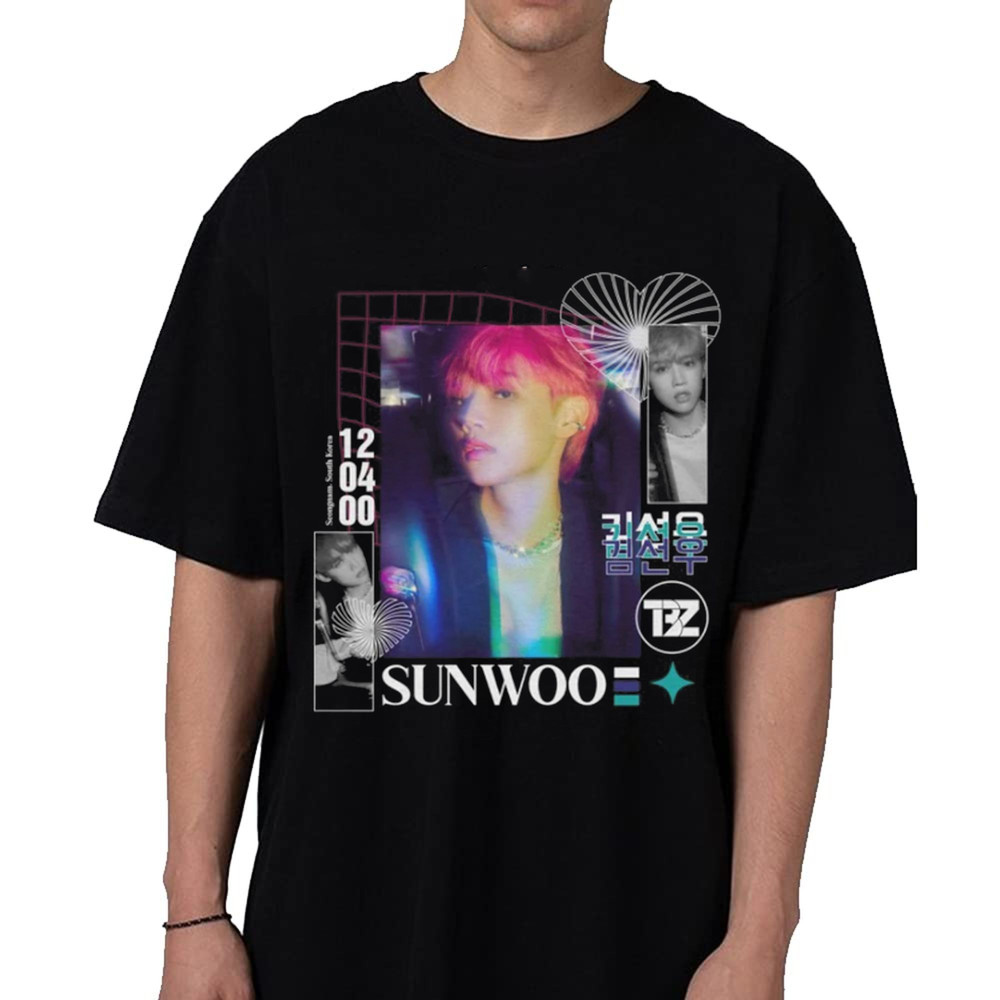 THE BOYZ SUNWOO Black unisex Kpop shirt, kpop inspired clothing, kpop merch, the boyz merch.jpg