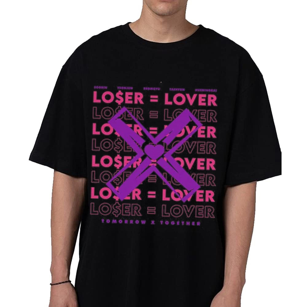 TXT Loser Lover- Unisex Black Kpop shirt, Kpop inspired clothing, Kpop Merch, txt Merch, Kpop inspired shirt.jpg