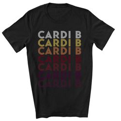 retro pattern cardi b t-shirt