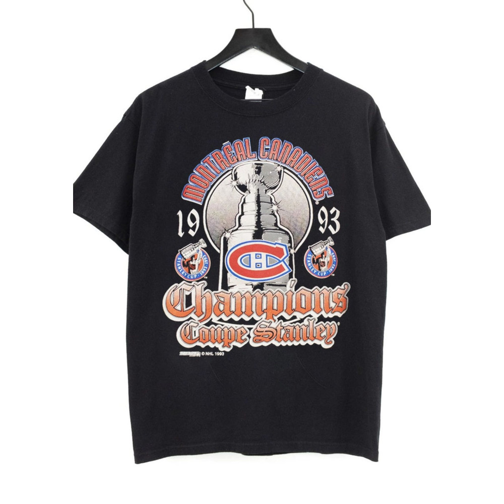 Vintage 1993 Montreal Canadiens Stanley Cup Champions T-Shirt , 90s Montreal Canadiens Hockey Team Shirt, Vintage Ice hockey Champions.jpg