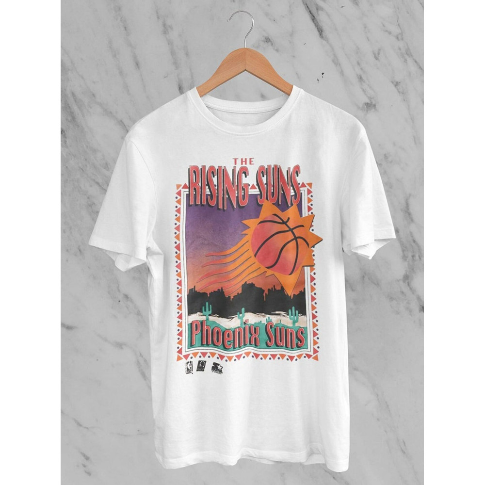 Vintage The Rising Suns Phoenix Sun Shirt, Basketball Team Shirt, Unisex T-Shirt.jpg